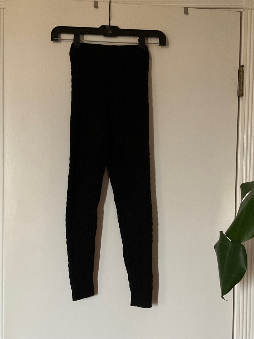 Fashion Nova Black Cable Knit Leggings